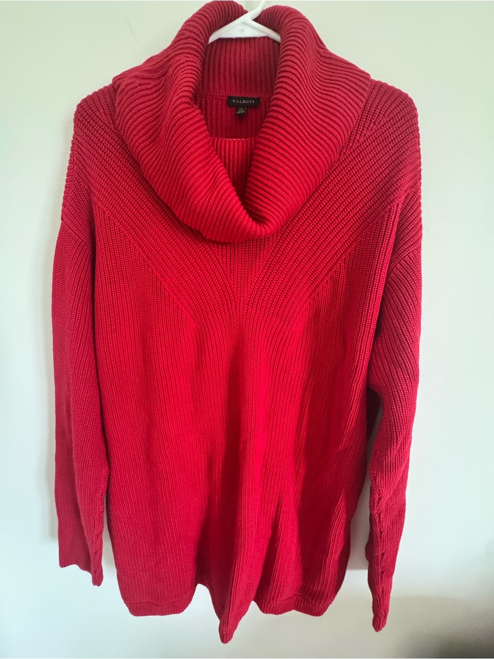 Talbots Red Cowl Neck Sweater